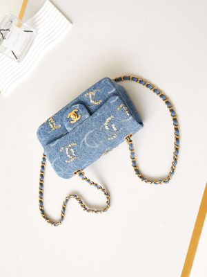 chanel as1119 small flap classic handbag blue denim beaded sequin bag 007 luxibags.ru .jpg