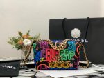 chanel as1160 chanel 19 handbag flap graffiti print vintage gold 001 luxibags.ru .jpg