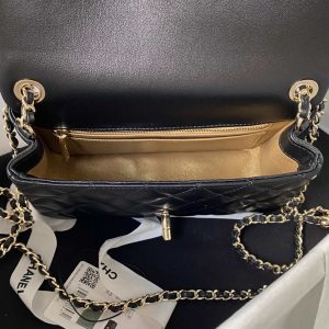 chanel as1787 mini flap bag football lambskin black gold 007 luxibags.ru .jpg