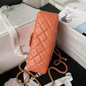 chanel as1787 mini flap bag lambskin orange gold 006 luxibags.ru .jpg