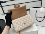 chanel as2431 mini flap apricot with brown lambskin bag with top handle gold 007 luxibags.ru .jpg