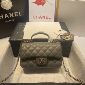 chanel as2431 mini flap lambskin bag with top handle gray bright gold 002 luxibags.ru .jpg