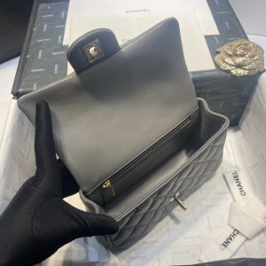 chanel as2431 mini flap lambskin bag with top handle gray bright gold 007 luxibags.ru .jpg