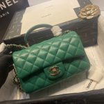 chanel as2431 mini flap lambskin bag with top handle green bright gold 006 luxibags.ru .jpg