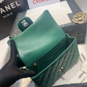 chanel as2431 mini flap lambskin bag with top handle green bright gold 007 luxibags.ru .jpg