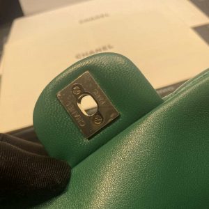 chanel as2431 mini flap lambskin bag with top handle green bright gold 009 luxibags.ru .jpg
