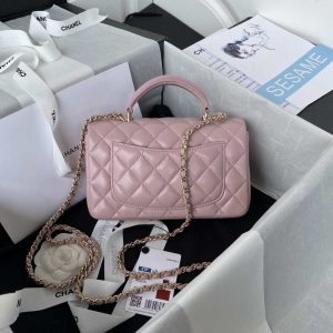 chanel as2431 mini flap lambskin bag with top handle light gold dark pink 002 luxibags.ru .jpg