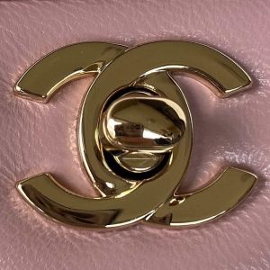 chanel as2431 mini flap lambskin bag with top handle light gold dark pink 003 luxibags.ru .jpg