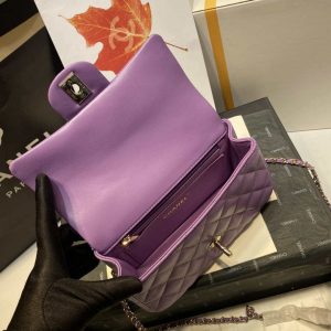 chanel as2431 mini flap lambskin bag with top handle purple bright gold 008 luxibags.ru .jpg