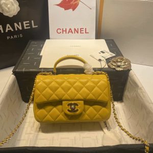 chanel as2431 mini flap lambskin bag with top handle yellow bright gold 001 luxibags.ru .jpg
