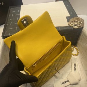 chanel as2431 mini flap lambskin bag with top handle yellow bright gold 007 luxibags.ru .jpg