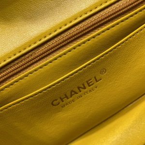 chanel as2431 mini flap lambskin bag with top handle yellow bright gold 008 luxibags.ru .jpg
