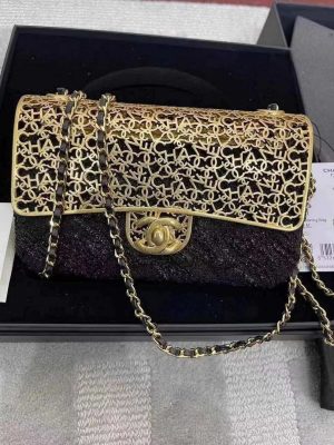 chanel as2535 mini evening bag wool tweed gold tone metal black 010 luxibags.ru .jpg