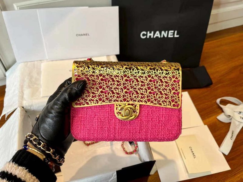 chanel as2535 mini evening bag wool tweed gold tone metal rose red 001 luxibags.ru .jpg