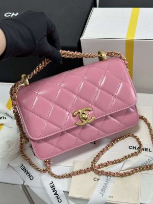 chanel as2615 woc wallet on chain with gold charm mini vintage calfskin bag pink 002 luxibags.ru .jpg