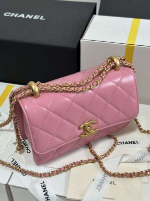 chanel as2615 woc wallet on chain with gold charm mini vintage calfskin bag pink 004 luxibags.ru .jpg