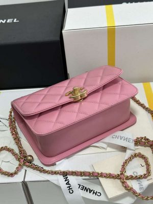 chanel as2615 woc wallet on chain with gold charm mini vintage calfskin bag pink 007 luxibags.ru .jpg