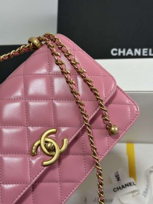 chanel as2649 woc wallet on chain with gold charm small vintage calfskin bag pink 006 luxibags.ru .jpg