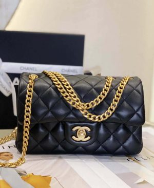 chanel as3041 flap classic bag cf camellia lambskin black gold 003 luxibags.ru .jpg