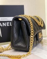 chanel as3041 flap classic bag cf camellia lambskin black gold 004 luxibags.ru .jpg