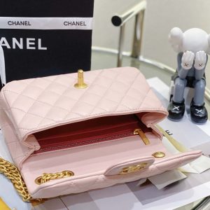 chanel as3041 flap classic bag cf camellia lambskin pink gold 007 luxibags.ru .jpg