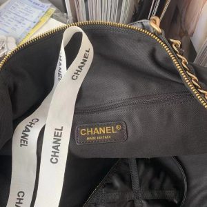 chanel as3093 maxi bowling bag nylon gros grain gold tone metal black 08 luxibags.ru .jpg