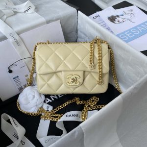 chanel as3113 mini flap bag lambskin yellow 001 luxibags.ru .jpg