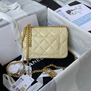 chanel as3113 mini flap bag lambskin yellow 002 luxibags.ru .jpg
