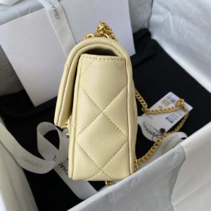 chanel as3113 mini flap bag lambskin yellow 006 luxibags.ru .jpg