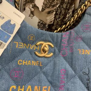 chanel as3156 maxi hobo bag printed denim gold tone metal blue 02 luxibags.ru .jpg