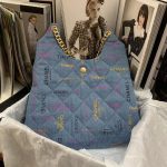 chanel as3156 maxi hobo bag printed denim gold tone metal blue 04 luxibags.ru .jpg