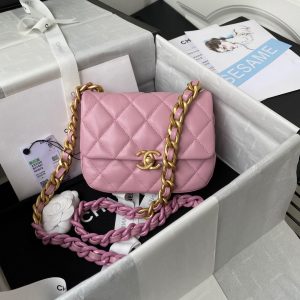 chanel as3205 mini flap bag lambskin gold tone metal pink 01 luxibags.ru .jpg