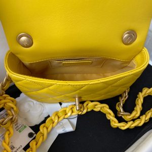 chanel as3205 mini flap bag lambskin gold tone metal yellow 07 luxibags.ru .jpg
