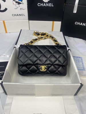chanel as3215 large flap bag lambskin gold tone metal black 001 luxibags.ru .jpg