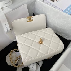 chanel as3239 mini flap bag lambskin white 7 luxibags.ru .jpg