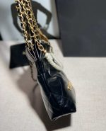 chanel as3260 22 mini handbag calfskin pearl chain black with gold 006 luxibags.ru .jpg