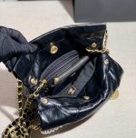 chanel as3260 22 mini handbag calfskin pearl chain black with gold 009 luxibags.ru .jpg