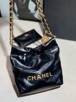 chanel as3260 22 mini handbag shiny calfskin black with gold a86 001 luxibags.ru .jpg