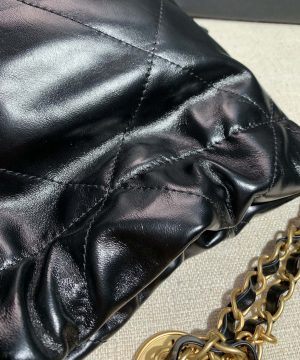 chanel as3260 22 mini handbag shiny calfskin black with gold a86 007 luxibags.ru .jpg