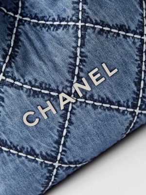 chanel as3260 22 small handbag silver tone metal canvas blue denim 02 luxibags.ru .jpg