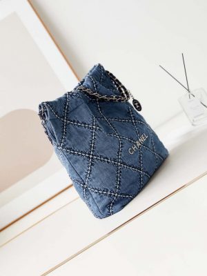 chanel as3261 22 bag silver tone metal canvas blue denim 03 luxibags.ru .jpg