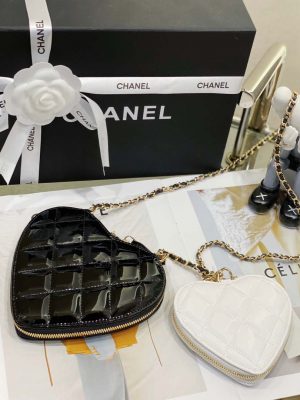 chanel as3295 heart clutch with chain lambskin gold tone metal black and white 005 luxibags.ru .jpg