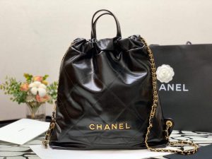 chanel as3313 22 backpack shiny calfskin gold black 002 luxibags.ru .jpg