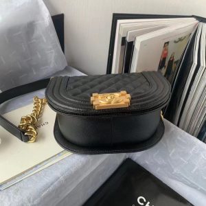 chanel as3350 small boy chanel messenger bag lambskin black 03 luxibags.ru .jpg