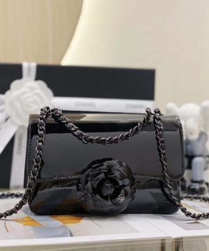 chanel as3356 mini flap 18cm patent leather camellia black 003 luxibags.ru .jpg