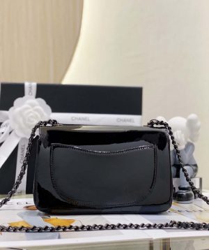 chanel as3356 mini flap 18cm patent leather camellia black 004 luxibags.ru .jpg
