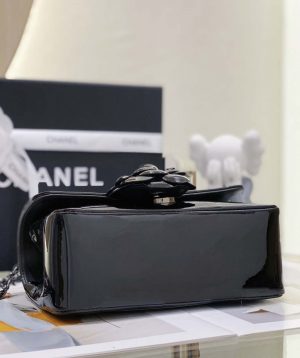 chanel as3356 mini flap 18cm patent leather camellia black 006 luxibags.ru .jpg