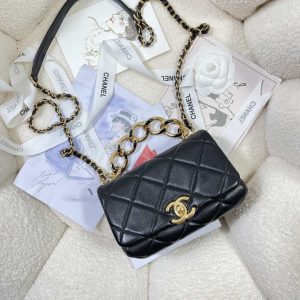 chanel as3365 mini flap bag 17cm lambskin black 005 luxibags.ru .jpg
