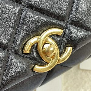 chanel as3365 mini flap bag 17cm lambskin black 007 luxibags.ru .jpg