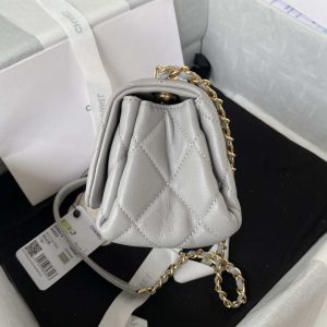 chanel as3365 mini flap bag 17cm lambskin gray 005 luxibags.ru .jpg